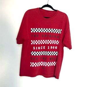 Vans T-Shirt Checkered XL Red